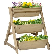 Hochbeet Holz Blumenleiter mit