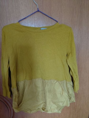 Women cos shirt - mustard, wool