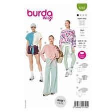 Burda Easy Schnittmuster Nr. 5763 - Shirt - T-Shirt - Knotenshirt - Sweatshirt