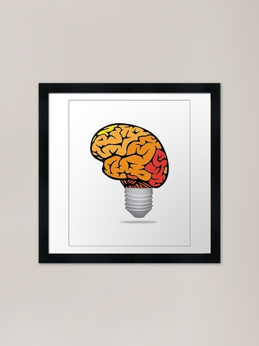 Brain light gerahmter - a,