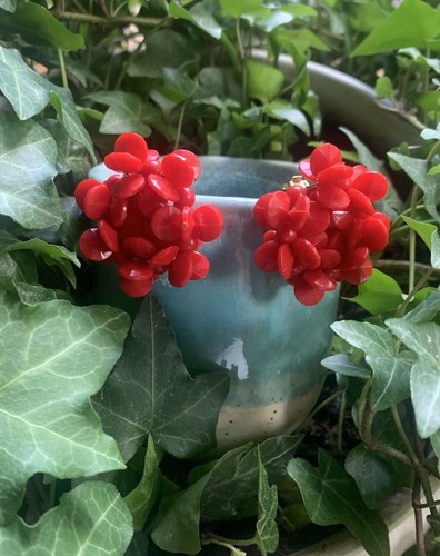 Blumen ohrclips 60er - ohrclips,,