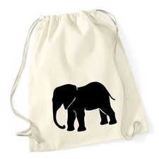 Turnbeutel Elefant Silhouette