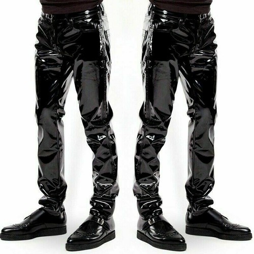 Herren kunstleder pvc hosen - pvc,