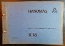 Hanomag Raupe K16 Ersatzteilkatalog