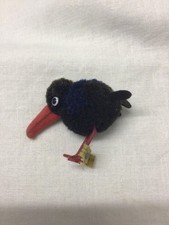 STEIFF Rabe HUCKY 7430/08 schwarz 8cm Ende 70er Jahre vintage gebr. & bespielt