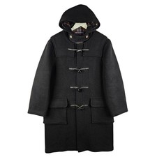 Gloverall Dufflecoat Herren lang schwarz Wolle Made in England Größe XL
