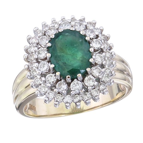 Ring smaragd brillanten 585er - smaragd,