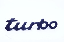 6058  PORSCHE Turbo HECKDECKEL SCHRIFTZUG EMBLEM Schwarz