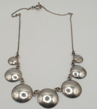 Kette Collier Silber 800 Hermann Bauer Art Deco gehämmert
