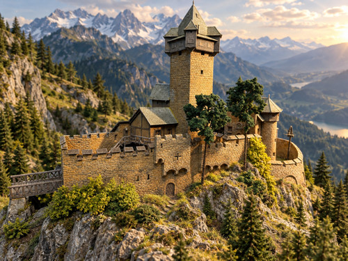 Diorama falkenstein burg - diorama,