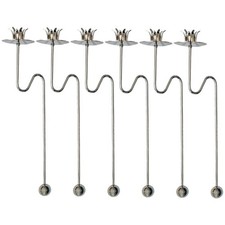 HDG Baumkerzenhalter / Balancehalter für Weihnachtsbaum (silber glänzend)