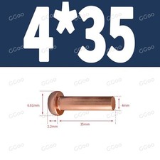 Kupfer Nieten Ø 1 2 3 4 5 6 8