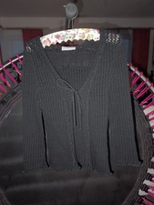 Strickweste schwarz Clockhouse 34/36 Gothic Style Baumwolle 