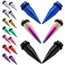 1 Paar Dehnungsstäbe Expander Dehnstab Piercing Dehnungsset Tunnel Edelstahl 