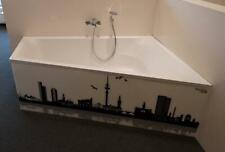 Hoesch Badewanne als Trapezform mit Hamburg-Skyline Verkleidung - 180x140/70cm