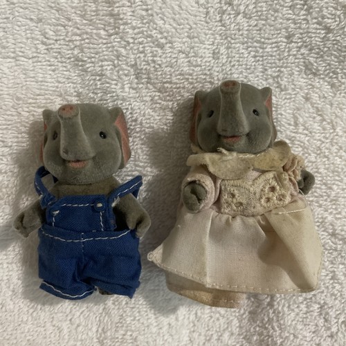 Vintage waldfamilien elefant - vintage,