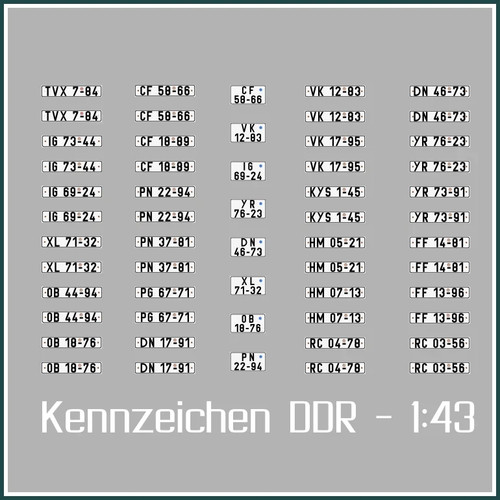 Waterslide decal ddr - 1:43,