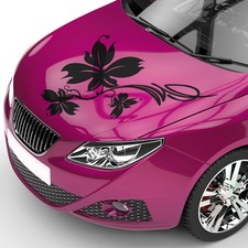 Aufkleber Blumen Ranke Pinstripes Hibiskus Auto Dekor Autoaufkleber #1084