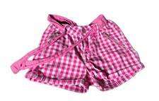 Shorts Hotpants Gr. 122 Okaidi pink-weiß kariert m. passendem Gürtel sehr gut