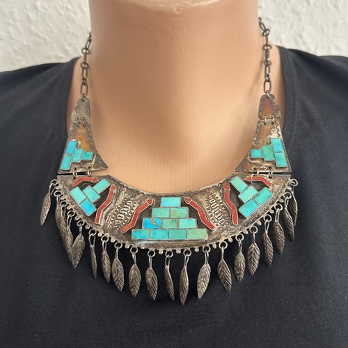 Collier mit türkisen - mit,