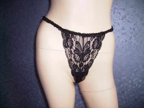 String tanga spitze schwarz - string,