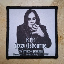 PATCH / AUFNÄHER - R.I.P. OZZY OSBOURNE - THE PRINCE OF DARKNESS - HEAVY METAL