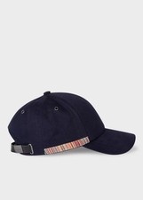[Paul Smith] Herren Mütze Kappe Mütze Baseball Golf BESATZ Signatur Streifen Navy PA-1339