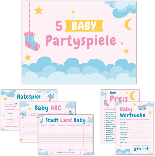 Babyparty spiele spielset - spiele, (spielset