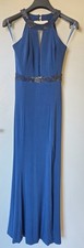 Abendkleid NEU Gr. 36 von La Sense, Farbe petrol/blau mit Beinschlitz