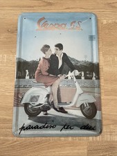 Blechschild, Motiv: Vespa, Mehrfarbig, 20 cm breit, 30 cm lang