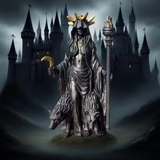 Dunkle Göttin Statue 16 cm