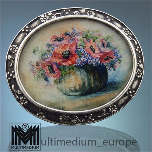 Jugendstil silber brosche - silber,