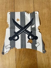 LEGO 71304 Segel weiß graue Streifen Stoff mit Säbeln Piratenschiff 6289 6290