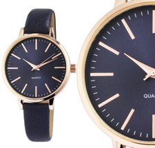 Damenuhr Quarz Armbanduhr Blau