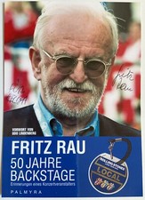 Fritz Rau signiert Karte Original Unterschrift Autogramm Konzert Manager