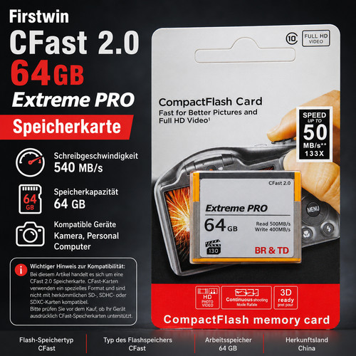 Firstwin cfast 64gb - cfast,