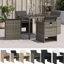 4 Stk. Gartenstuhl Gartensessel Stuhl Sessel mit Kissen Poly Rattan vidaXL GU