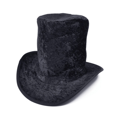 Schwarzer samt zylinder willy - schwarzer,