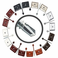 Trapezblechschrauben 4,8 x 20, 80mm + Kalotten 35/207 in RAL 7016, 8012 Dach Set