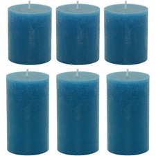 6 Stück Rustic Stumpenkerzen