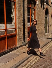 Boden - Lola Knitted Midi Dress - Strick Kleid Strickkleid Black NEU UK 14 EU 42