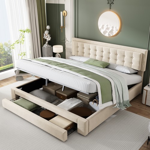 Bett bettgestell mit kasten - mit,