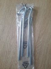 4x Haken-Bodenanker 24 cm – Verzinkter Stahl – Zeltheringe / Bodenhaken