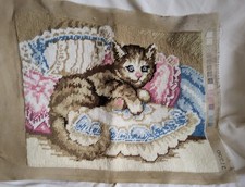 Stickerei Bild Kätzchen ohne Rahmen