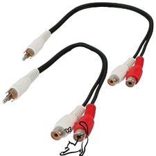2 Stück RCA Cinch Splitter y