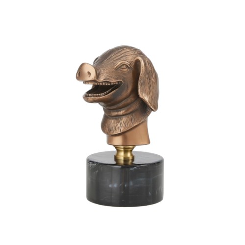 Tierkopf büste bronzefarben - tierkopf,