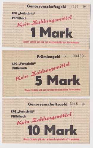 Banknoten bis mark ddr - 10,