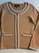 Twinset Gr. 36 POMPÖÖS Harald Glöckler mocca Perlen neuwertig