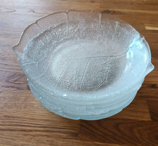 8 x Glasteller Dessertteller Luminarc Arcoroc Aspen Glas Blattmotiv Durchm 21 cm