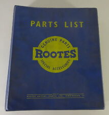 Teilekatalog / Parts list Sunbeam Alpine Series I / II / III / IV Bj. 1959-1965
